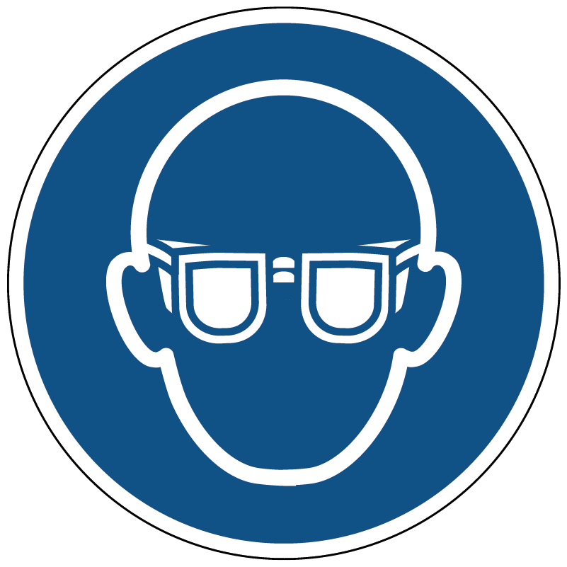 Oogbescherming verplicht gebods- Ø 100 mm - Sticker