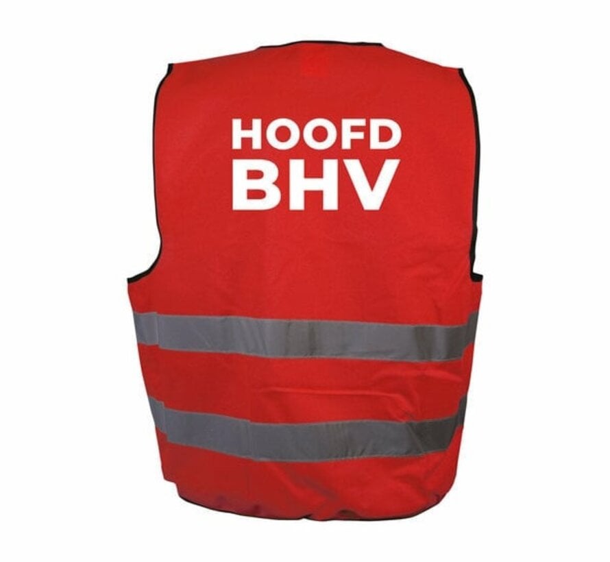 Hoofd BHV hesje rood