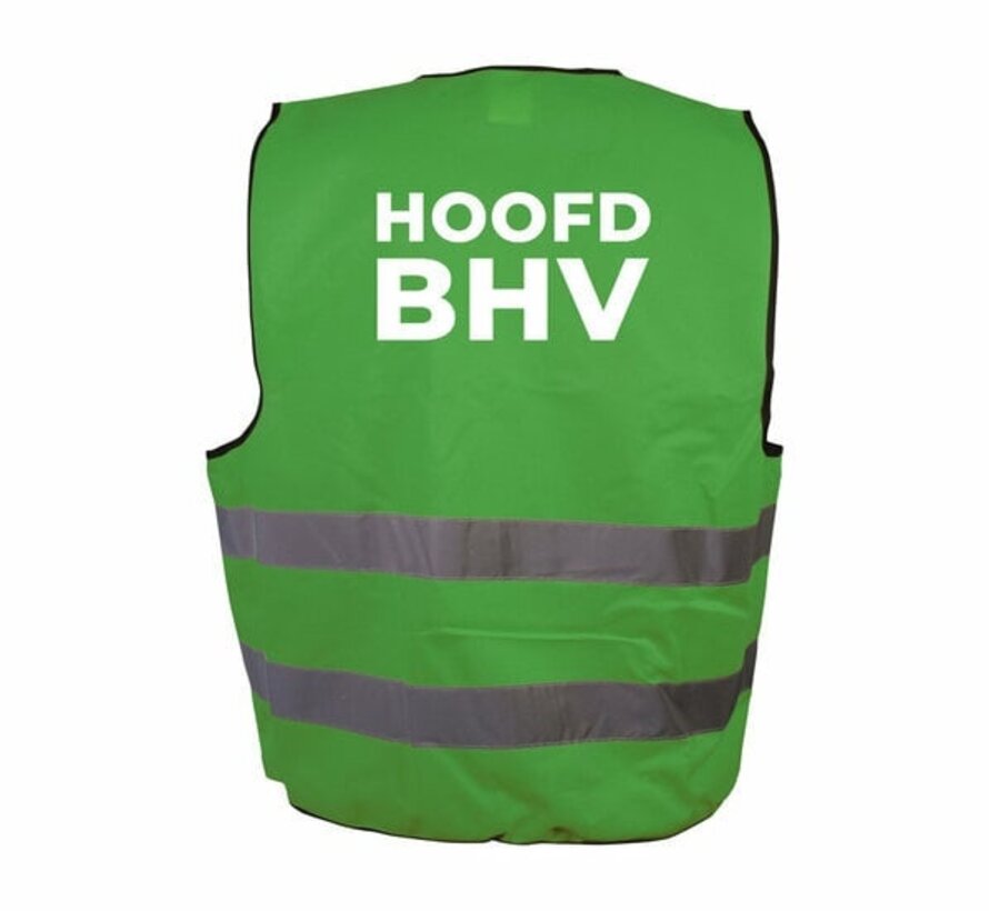 Hoofd BHV hesje groen