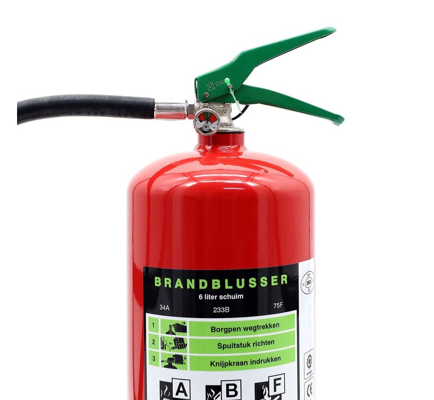 Schuimblusser 6 Liter Vetbrand  vorstvrij ABF