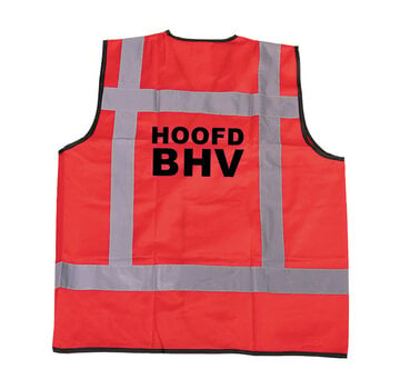 Arbowinkel RWS veiligheidsvest hoofd BHV rood