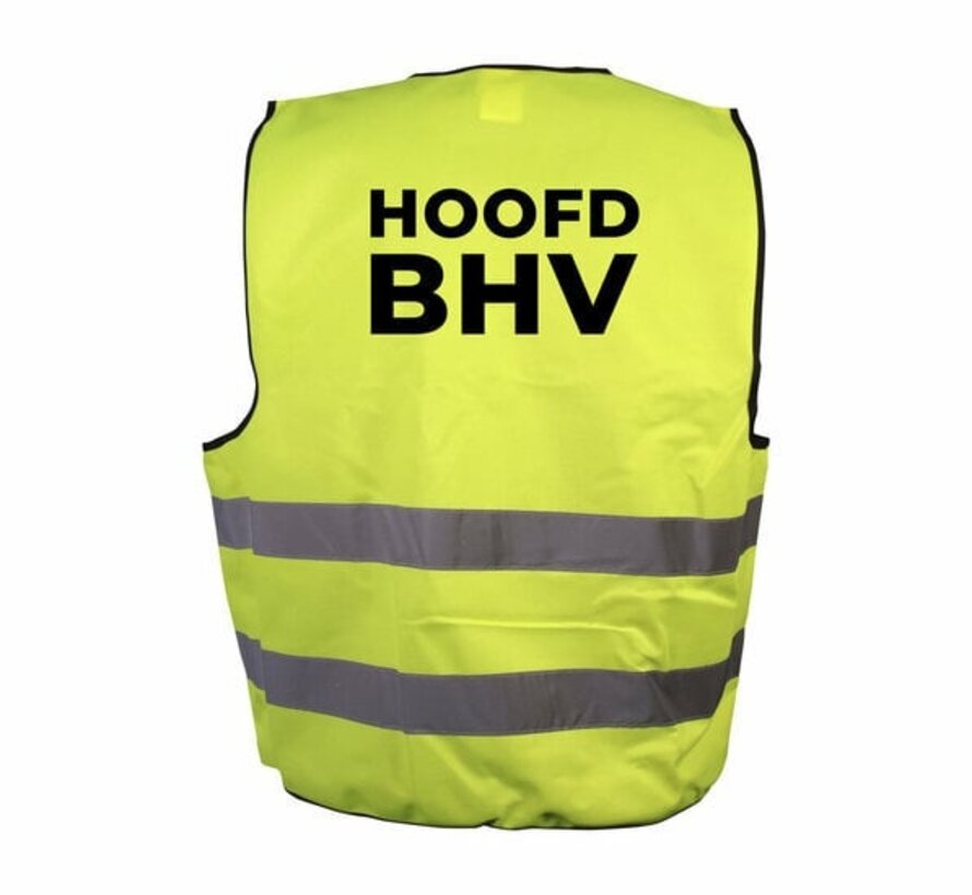 Hoofd BHV hesje geel
