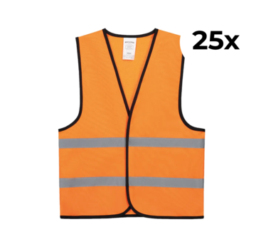 Arbowinkel 25-pack veiligheidshesje kinderen oranje