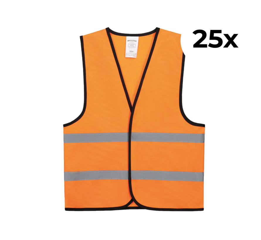 25-pack veiligheidshesje kinderen oranje