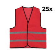 Arbowinkel 25-pack veiligheidshesje kinderen rood