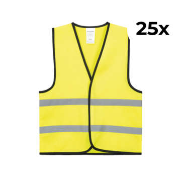 Arbowinkel 25-pack veiligheidshesje kinderen geel