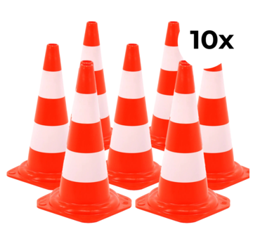 Arbowinkel 10-pack verkeerskegel hard 50cm