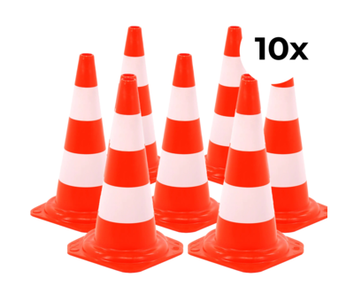 Arbowinkel 10-pack verkeerskegel hard 50cm