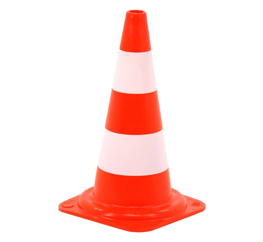 Verkeerskegel oranje wit