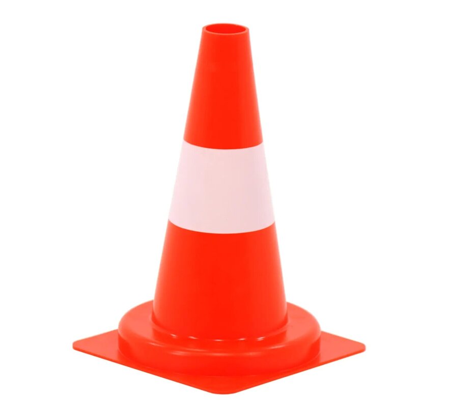 Verkeerskegel oranje wit