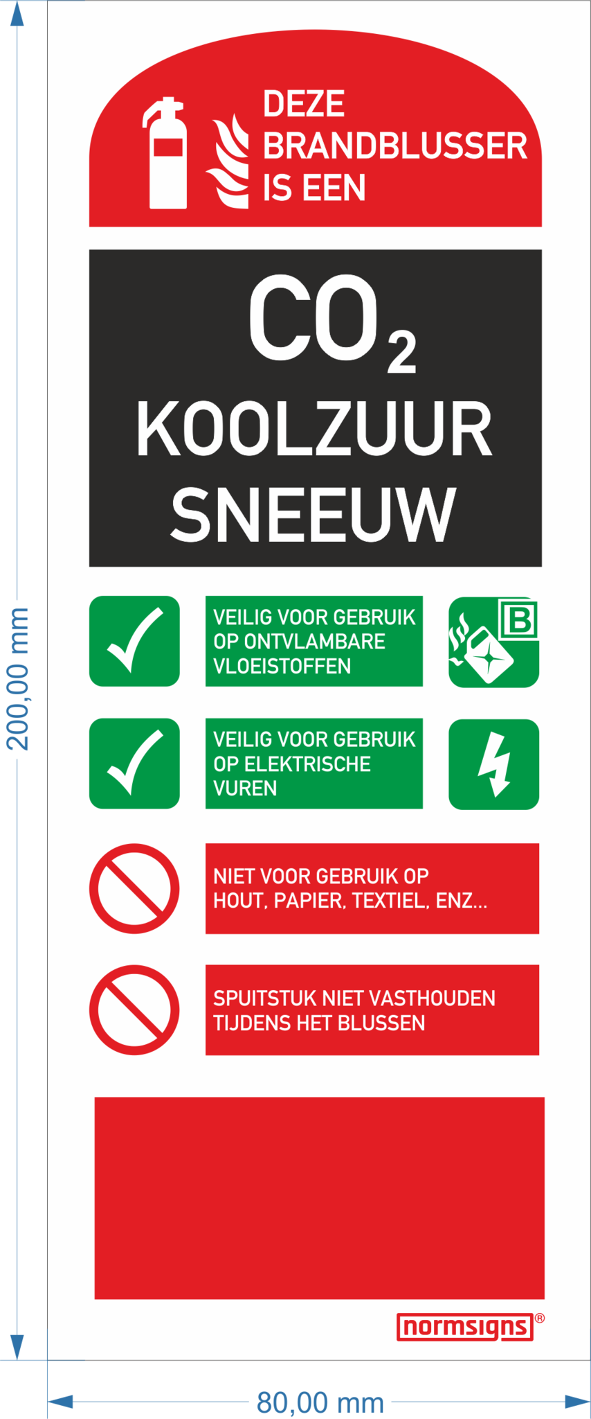 gebruiksaanwijzing CO2- Koolzuursneeuwblusser (zelfklevend) - gebruiksaanwijzing CO2- Koolzuursneeuwblusser (zelfklevend) -