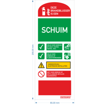 Pictogram gebruiksaanwijzing Schuimblusser (zelfklevend)