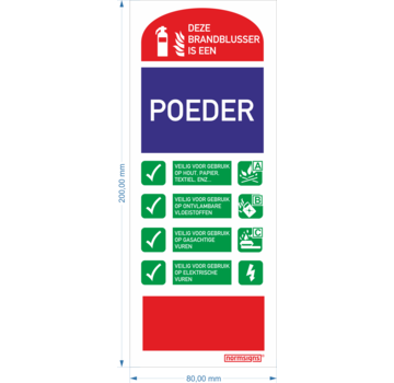 Pictogram gebruiksaanwijzing Poederblusser (zelfklevend)
