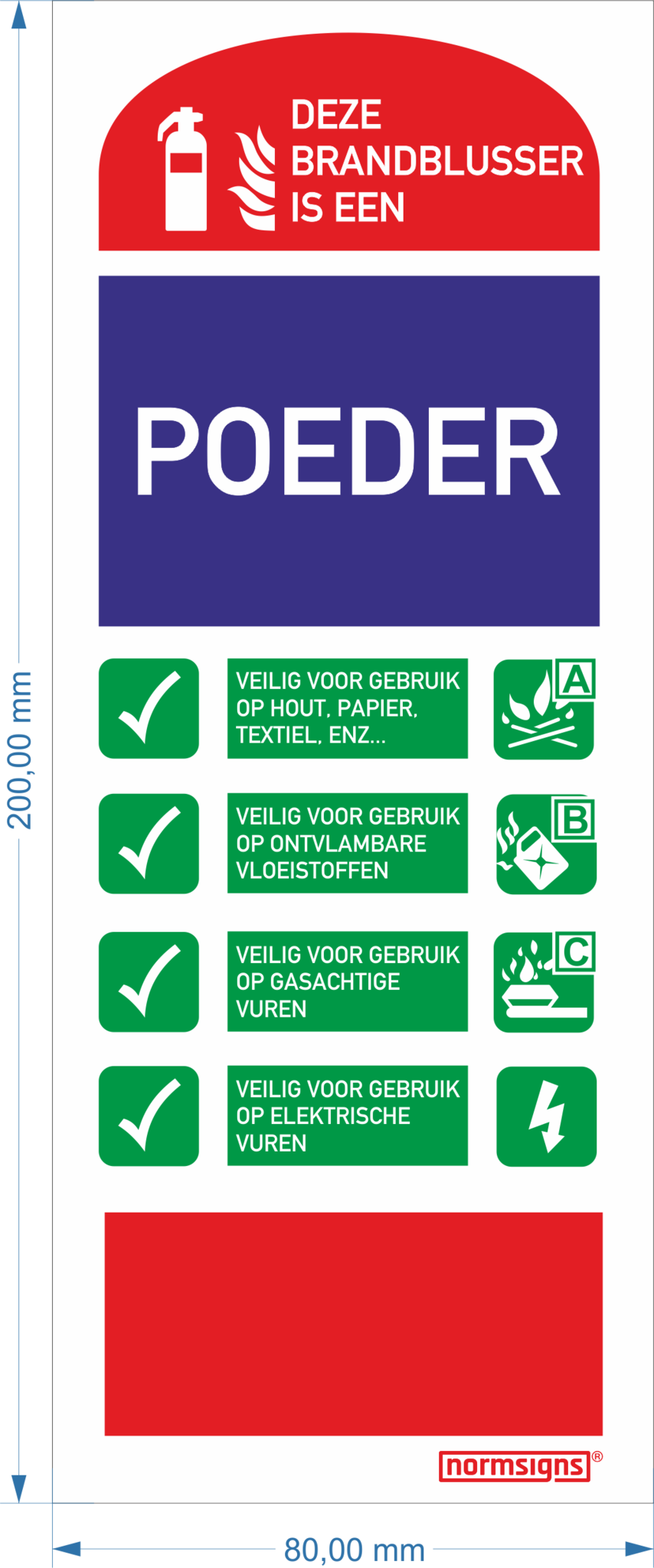 gebruiksaanwijzing Poederblusser (zelfklevend) - gebruiksaanwijzing Poederblusser (zelfklevend) -