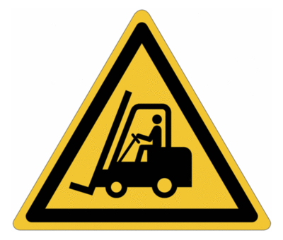 Heftruck waarschuwingspictogram