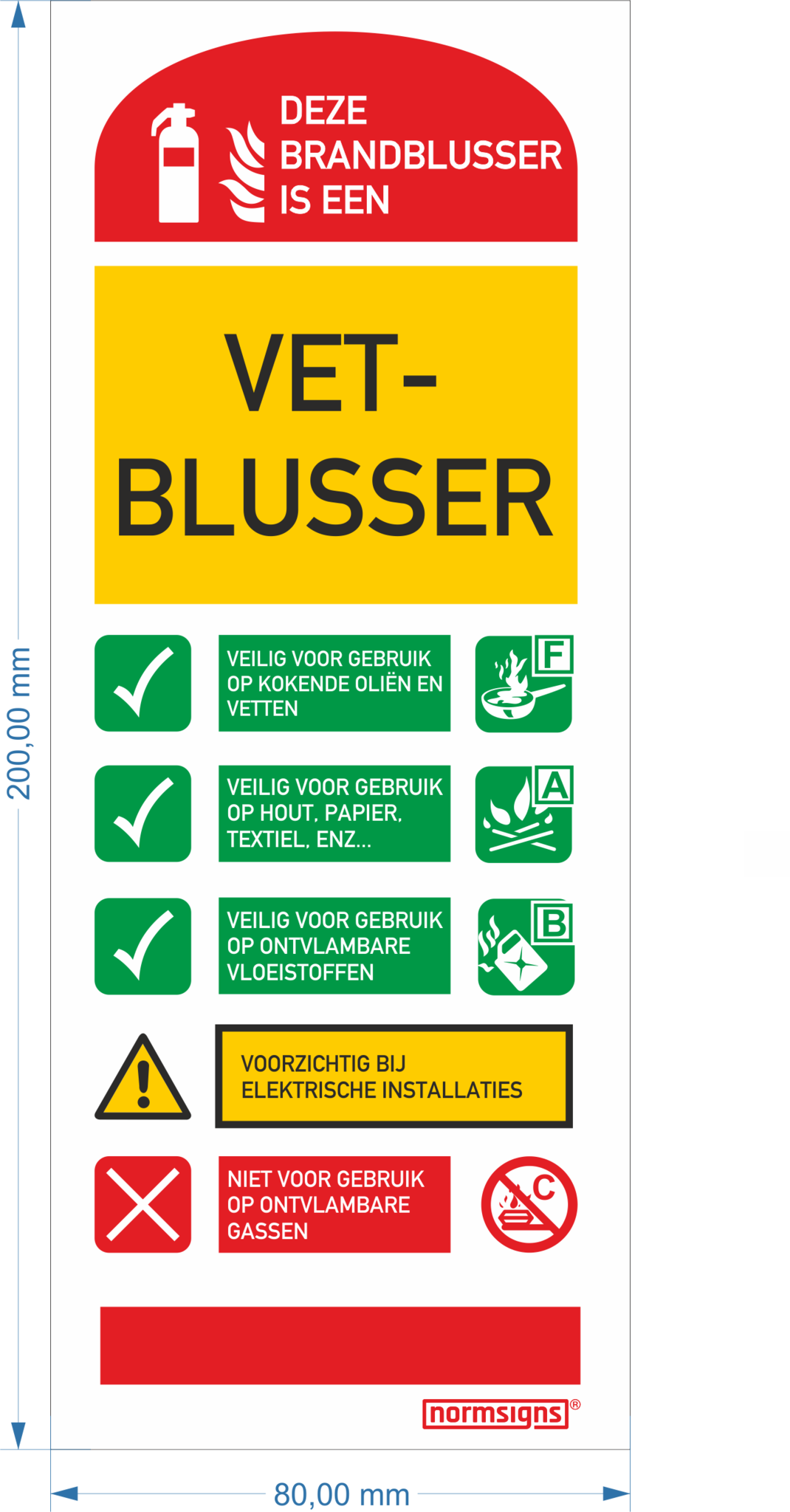 gebruiksaanwijzing Vet-Blusser (zelfklevend) - gebruiksaanwijzing Vet-Blusser (zelfklevend) -