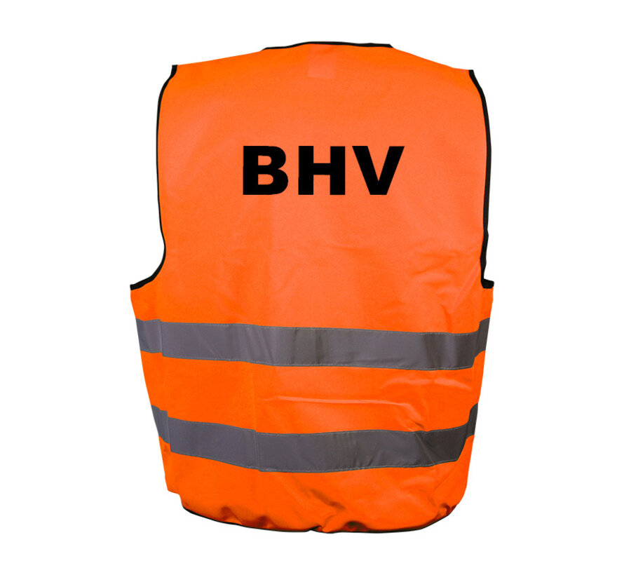 Hesje oranje BHV opdruk voor/achter