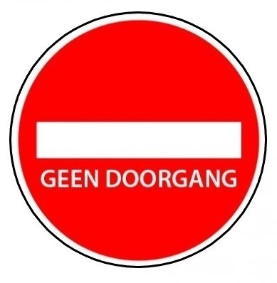 Vloersticker geen doorgang - Ø 200 mm