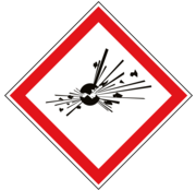 GHS 01 explosieve stoffen sticker