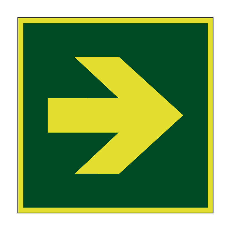Richtingaanwijzing lichtgevend - 150 x 150 mm - Kunststof bord