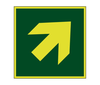 Richtingaanwijzing schuin lichtgevend pictogram