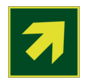 Richtingaanwijzing schuin lichtgevend pictogram