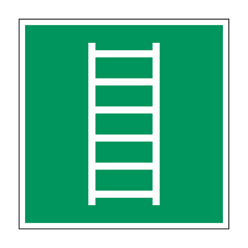 Vluchtladder - 100 x 100 mm - Kunststof bord
