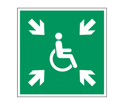 Invalide verzamelplaats pictogram