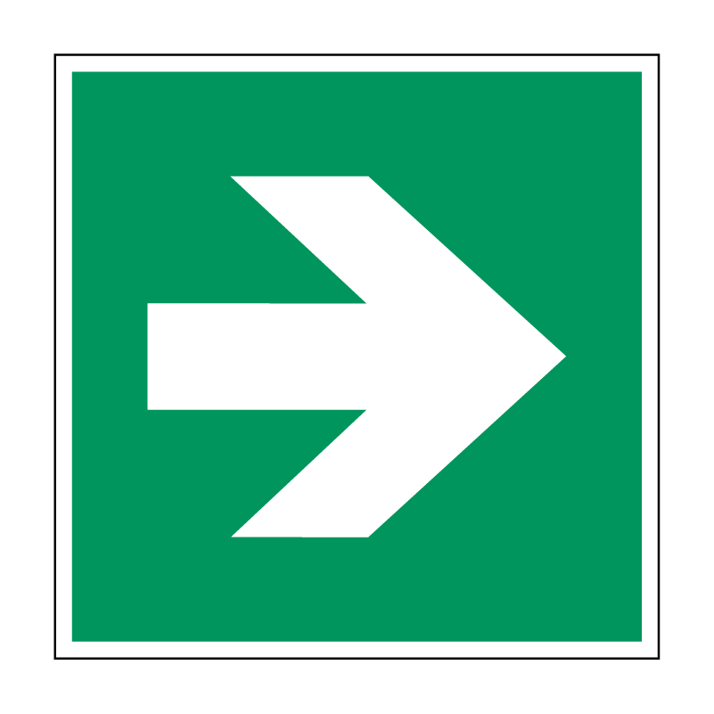 Richtingaanwijzing - 100 x 100 mm - Kunststof bord