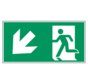 Nooduitgang naar links onder pictogram