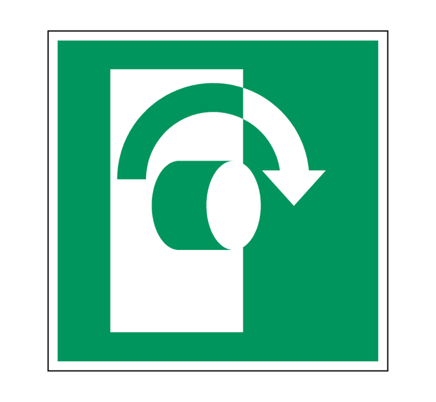 Draai in wijzerzin om te openen pictogram