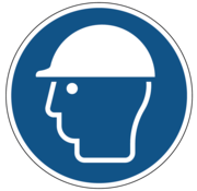 Veiligheidshelm/bouwhelm verplicht pictogram