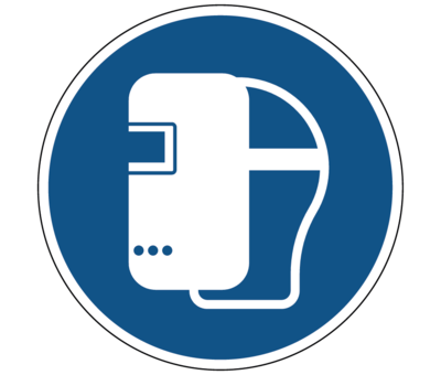 Lasmasker verplicht gebodspictogram