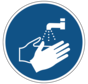 Handen wassen verplicht gebodspictogram