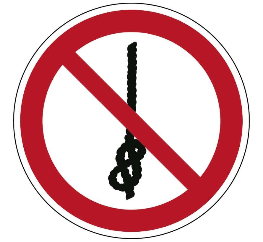 Verboden om knopen te maken pictogram