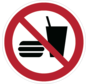 Eten en drinken verboden pictogram