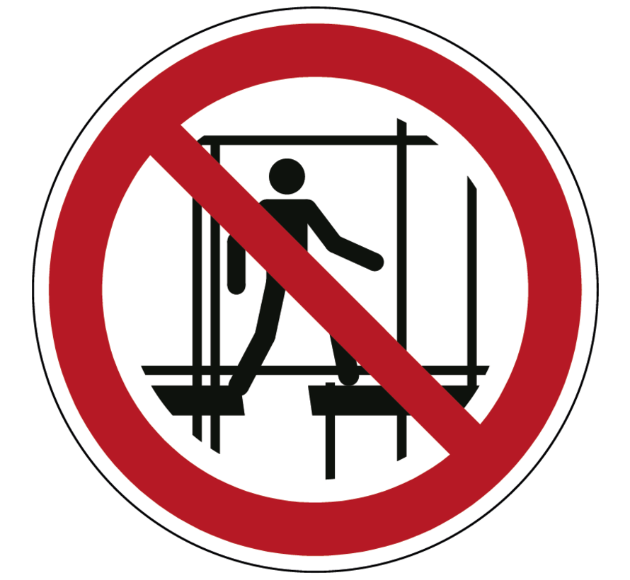 Verboden een onafgewerkte stelling te gebruiken pictogram