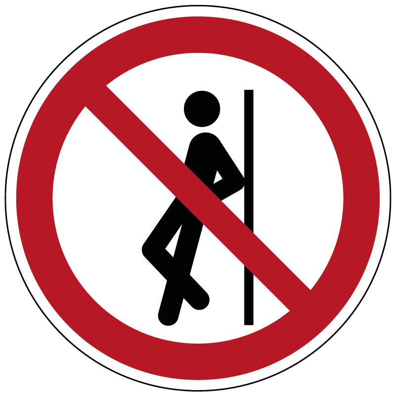Tegenaan leunen verboden - Ø 100 mm - Kunststof bord