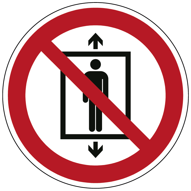 Personenvervoer verboden - Ø 200 mm - Kunststof bord