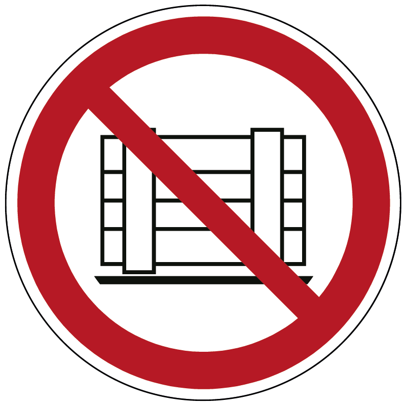 Neerzetten of opslaan verboden - Ø 100 mm - Kunststof bord