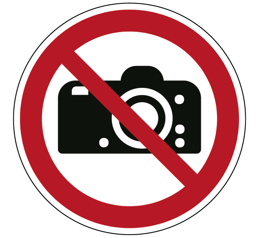 Fotograferen verboden pictogram