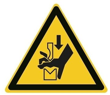 Handverbrijzeling tussen buigbank