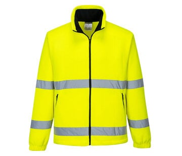 Reflecterende jas fleece geel