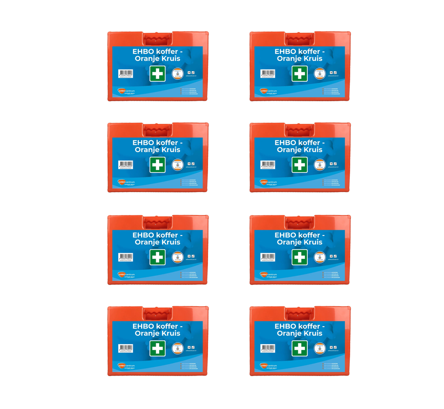 8-pack EHBO Koffer Oranje Kruis