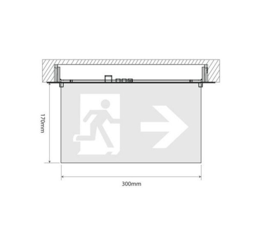 Normlights Bulkhead inbouw LED noodverlichting