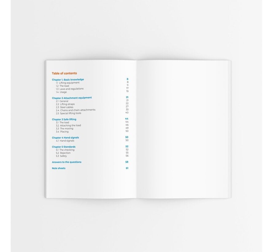 Veilig hijsen cursusboek Engels