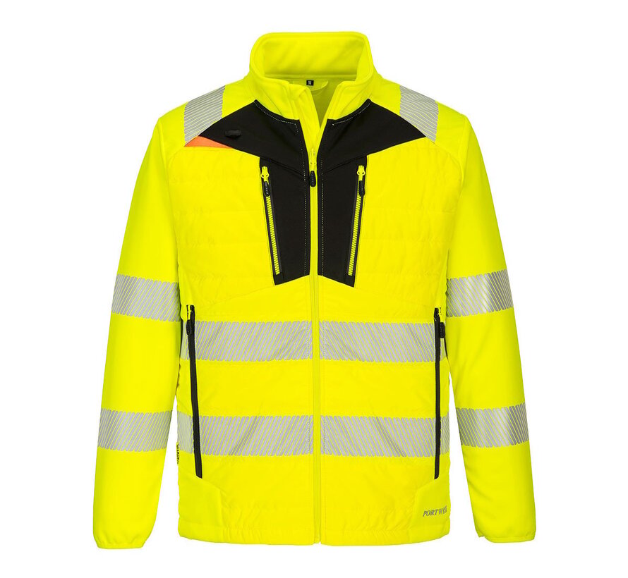 Reflecterende hybride werkjas - geel