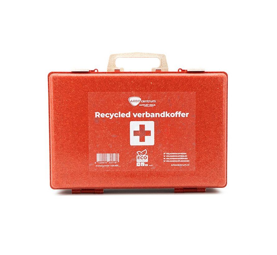Recycled verbandkoffer rood