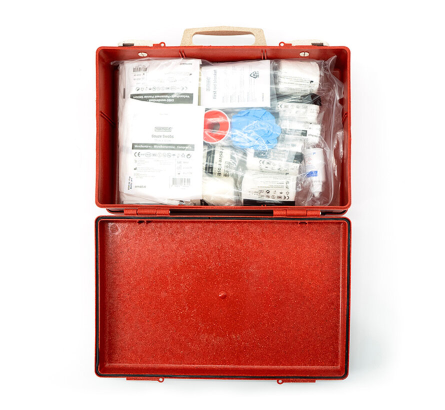 Recycled verbandkoffer rood
