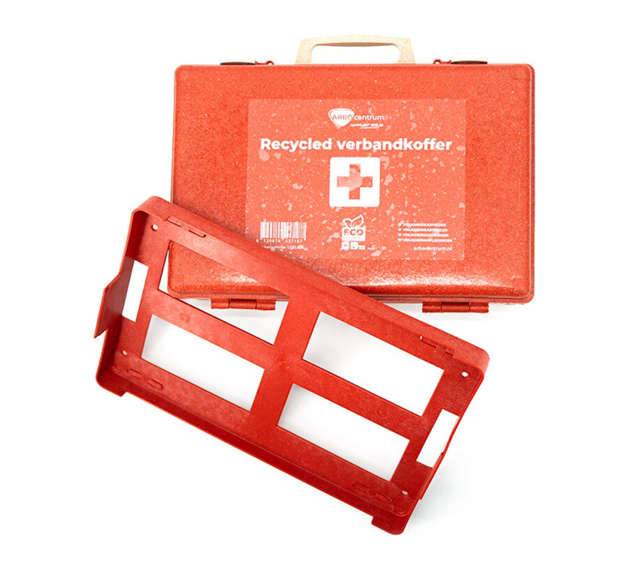 Recycled verbandkoffer rood
